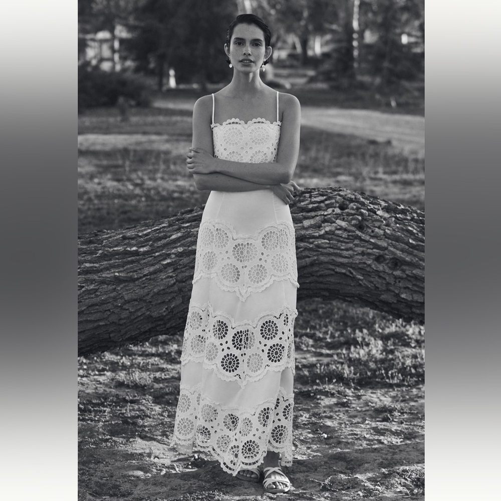 Raissa Lace Eyelet Crop Top - NWT